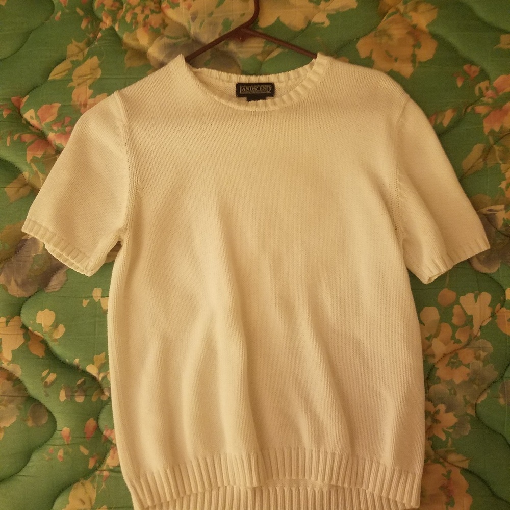 White Short Sleeved Sweater